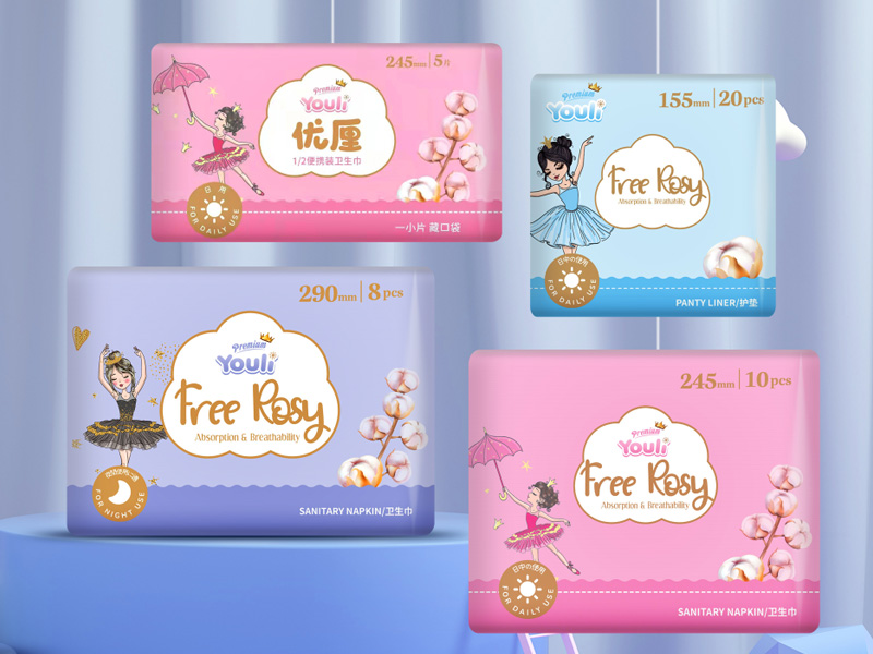 Ultra-Thin Anion & Herbal Sanitary Napkins with Wings by LEO Hygiene